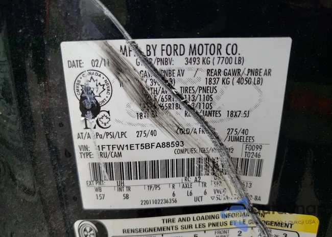 1FTFW1ET5BFA88593: 70012455