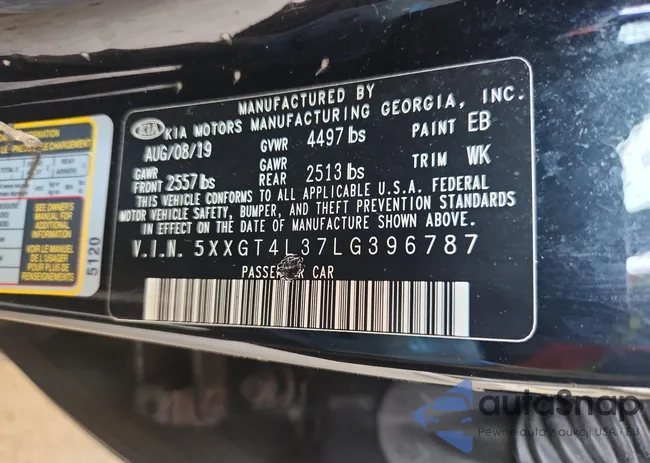 5XXGT4L37LG396787: 68365725