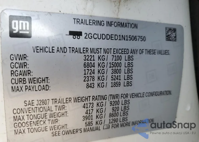 2GCUDDED1N1506750: 68304355