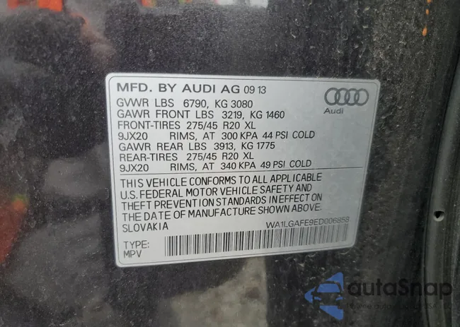 WA1LGAFE9ED006858: 69599715