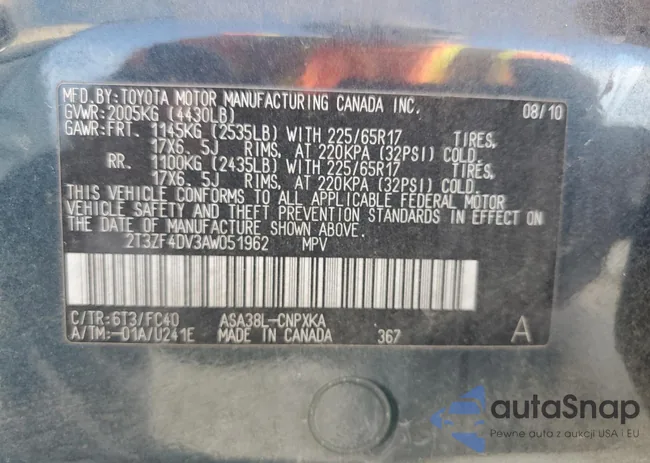 2T3ZF4DV3AW051962: 70067365