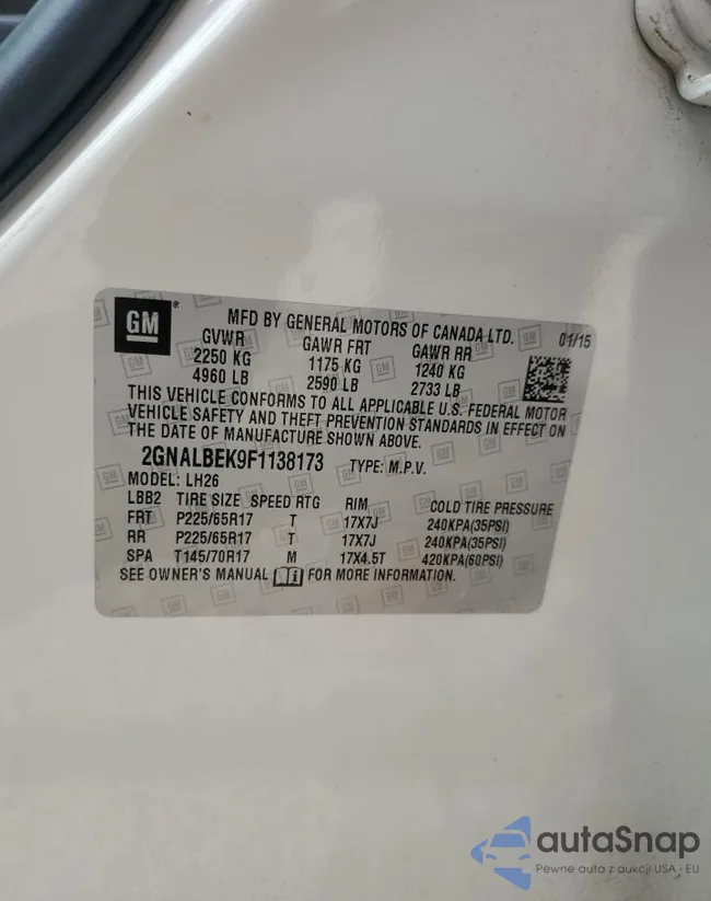 2GNALBEK9F1138173: 70146805