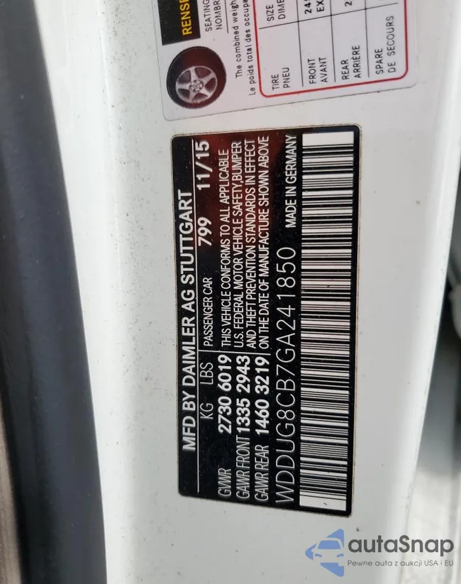 WDDUG8CB7GA241850: 70650005