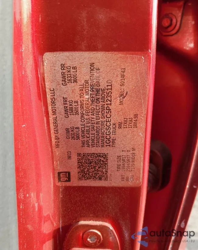 1GCGSCEC5P1235110: 70502425