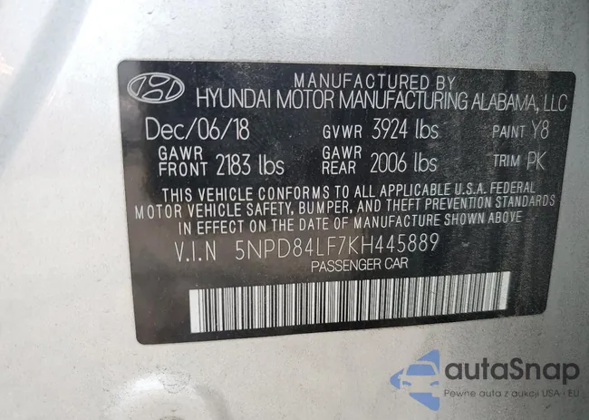 5NPD84LF7KH445889: 67522765