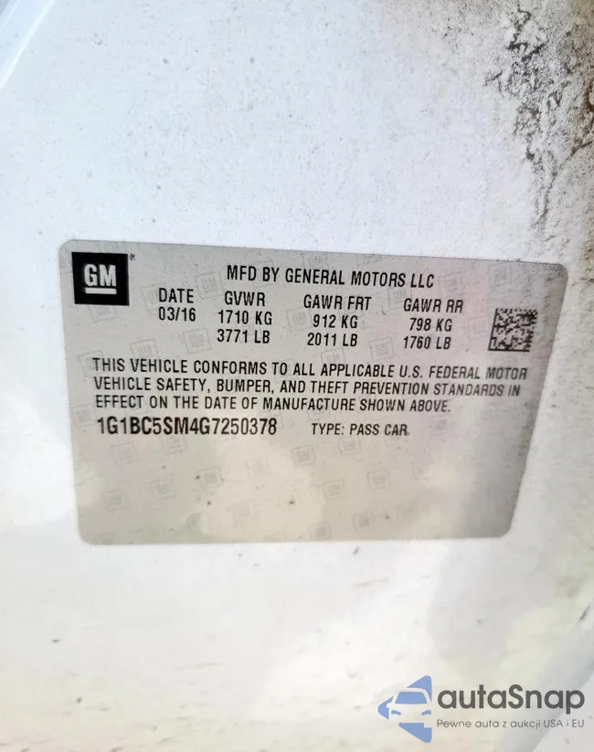 1G1BC5SM4G7250378: 81502885