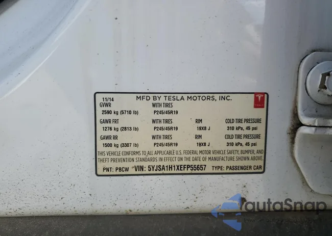 5YJSA1H1XEFP55657: 71102115