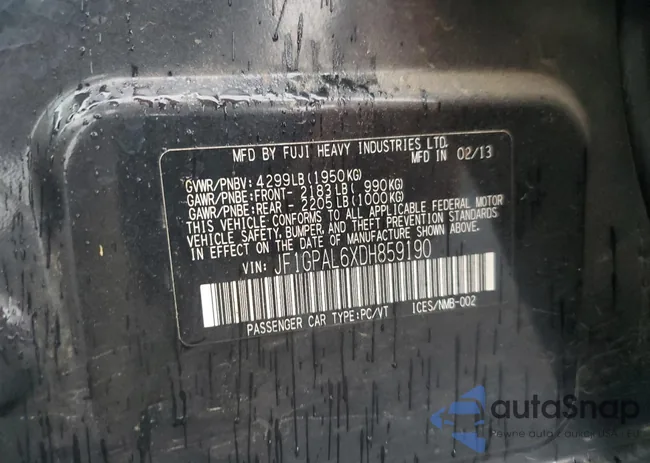 JF1GPAL6XDH859190: 68028815