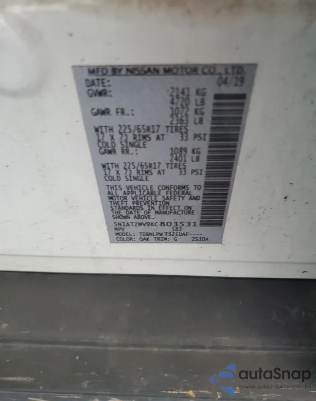 5N1AT2MV9KC803531: 69945815