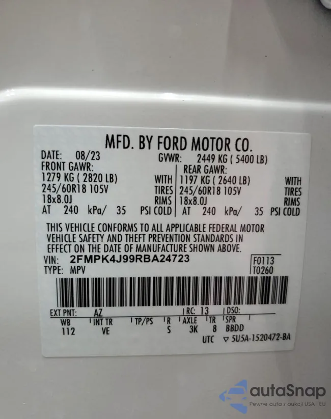 2FMPK4J99RBA24723: 69611475