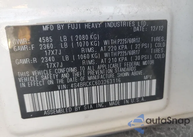 4S4BRCKC6D3263116: 67223445