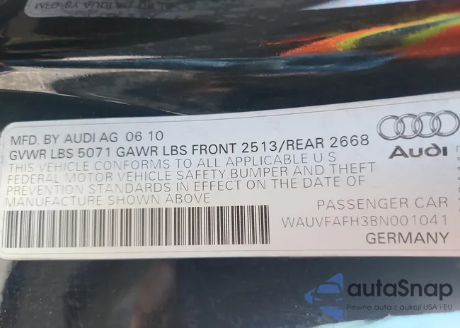 WAUVFAFH3BN001041: 84223315