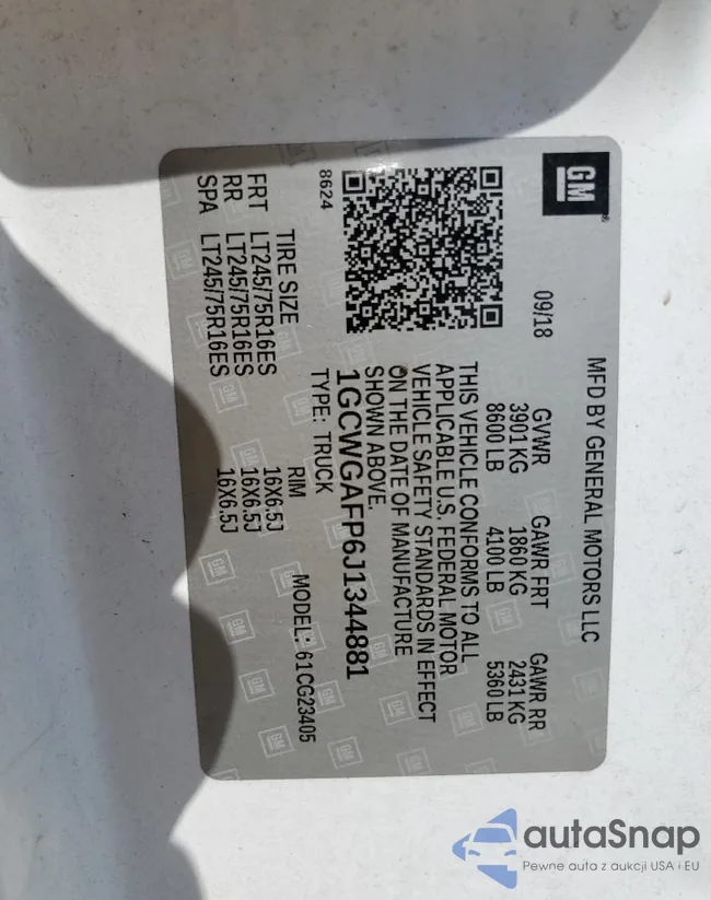 1GCWGAFP6J1344881: 86340685