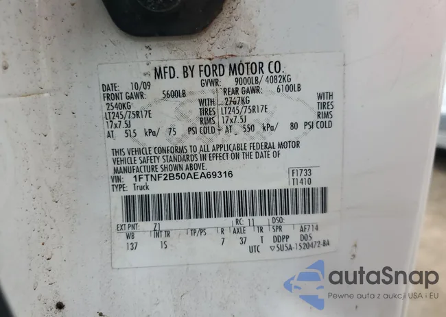 1FTNF2B50AEA69316: 66504165