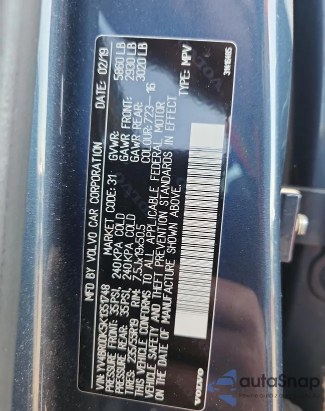 YV4BR0DK5K1351748: 67365315