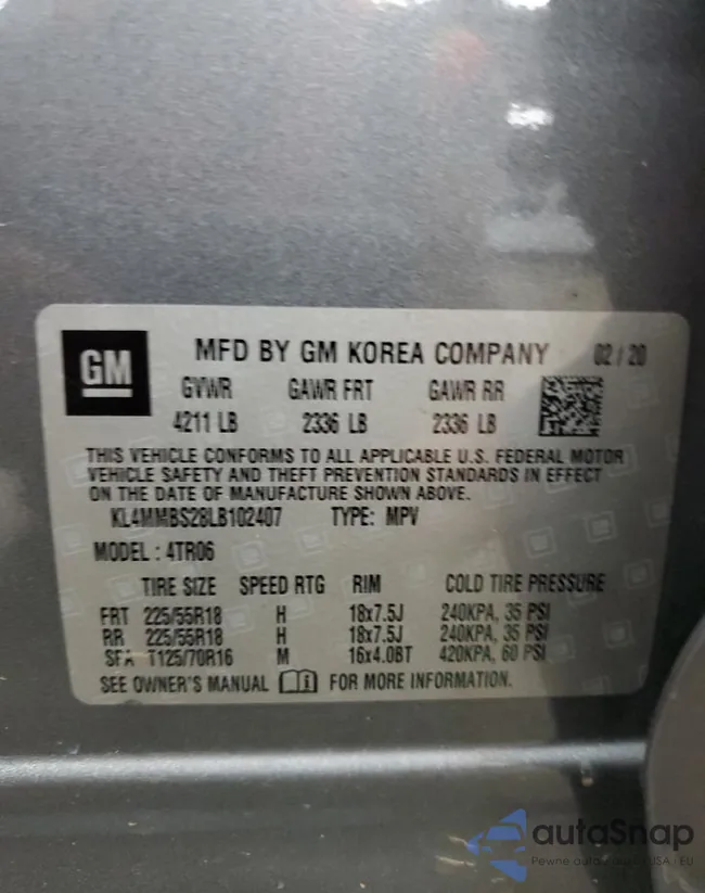 KL4MMBS28LB102407: 69237825