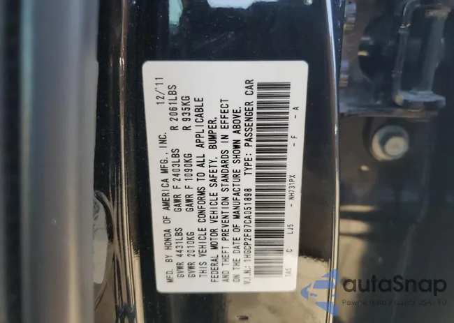 1HGCP2F87CA051898: 70642755