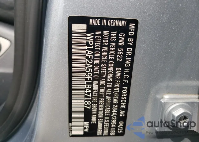 WP1AF2A59FLB47187: 67609905