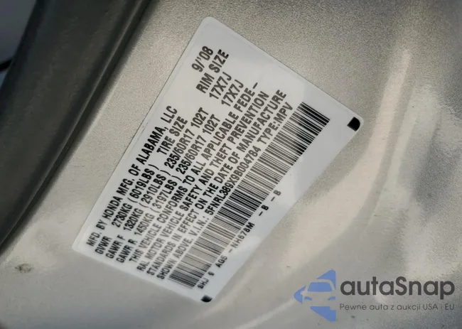 5FNRL389X9B004784: 83827545