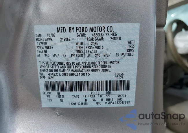 4M2CU39389KJ10015: 67300325