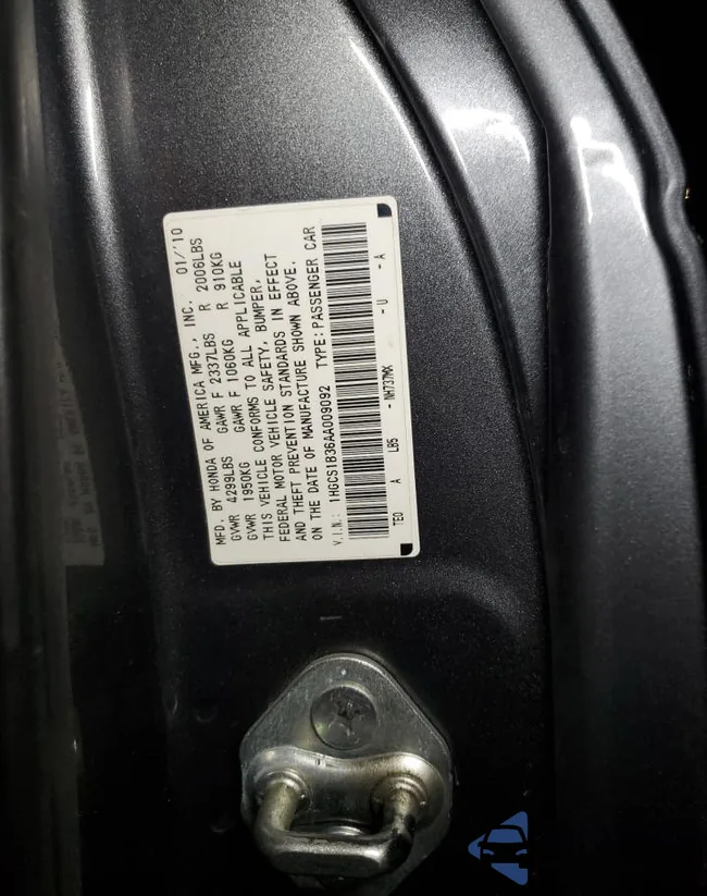 1HGCS1B36AA009092: 68562035