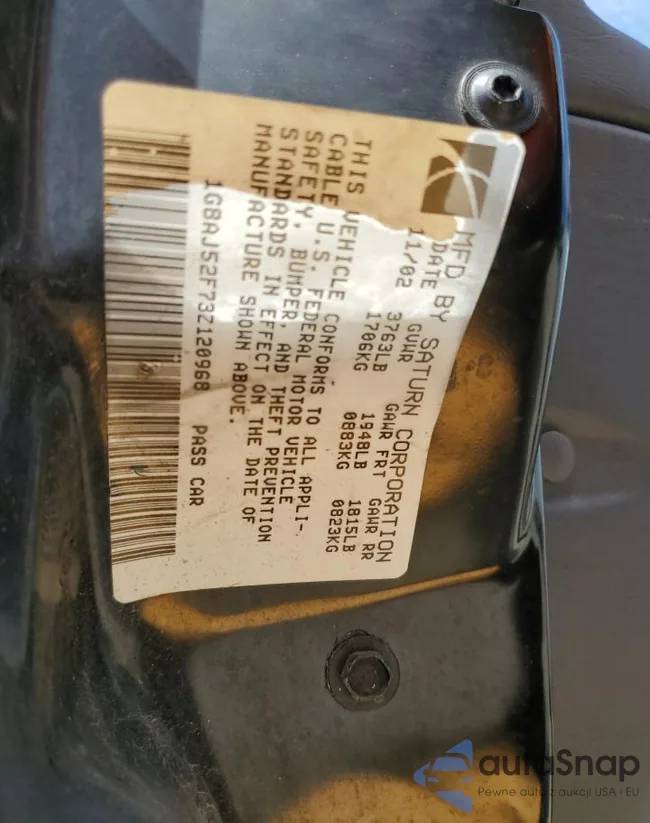 1G8AJ52F73Z120968: 71081795