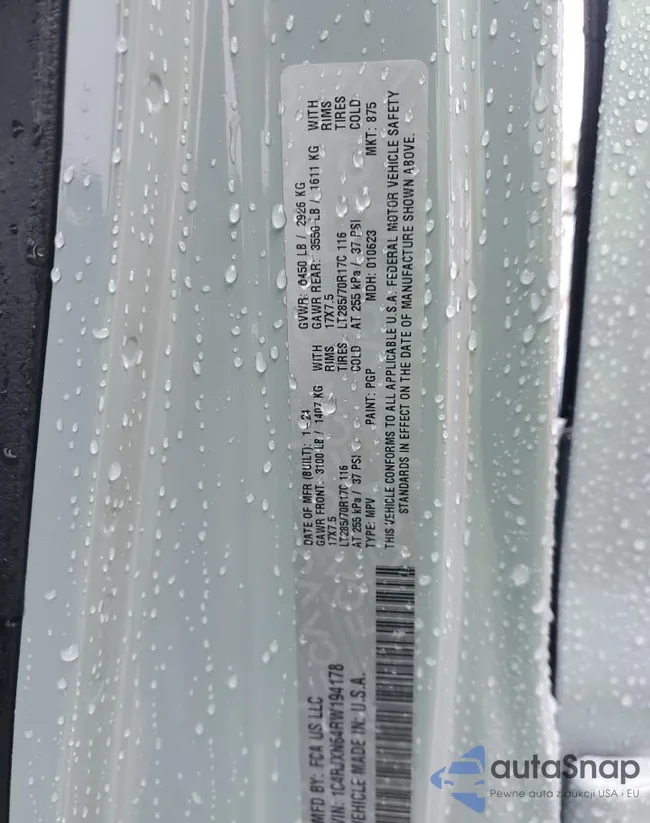 1C4RJXN64RW194178: 66897905