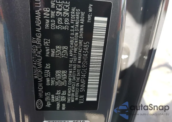 5NMP14GL9SH143485: 70458835