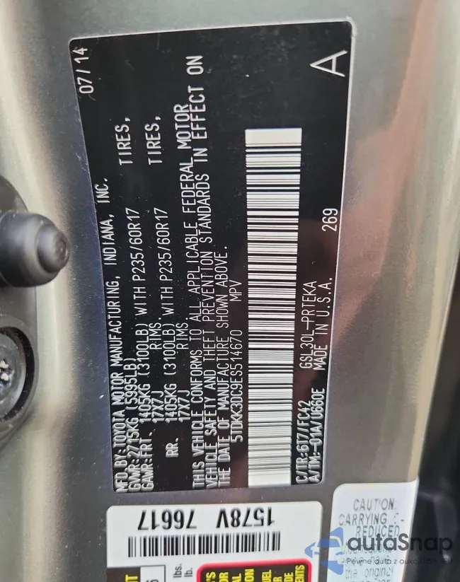 5TDKK3DC9ES514670: 68190925