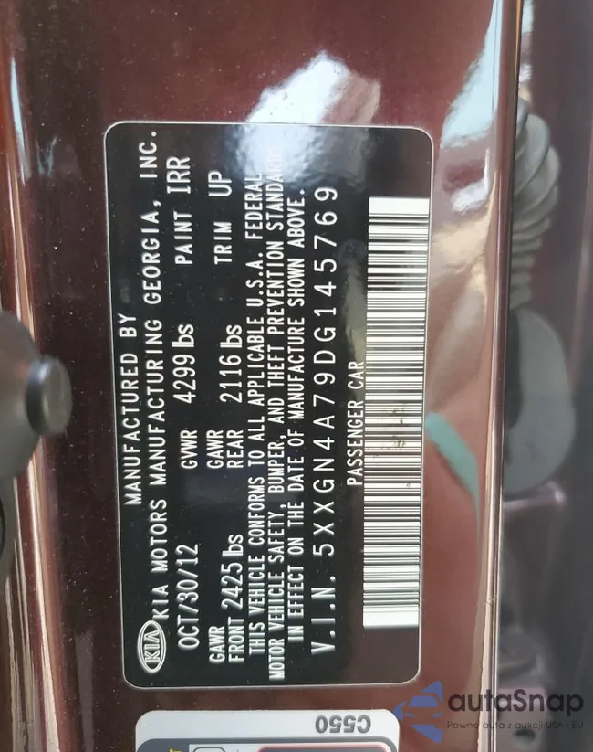 5XXGN4A79DG145769: 94025895