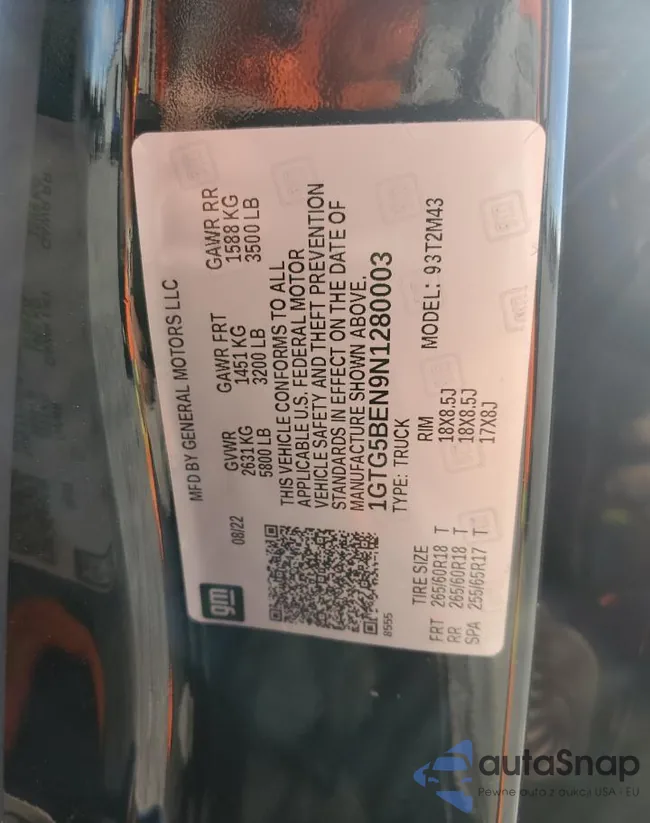 1GTG5BEN9N1280003: 69827235