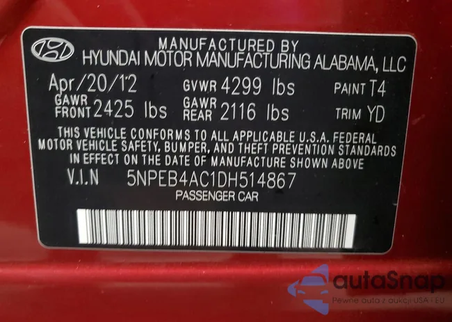 5NPEB4AC1DH514867: 68068125