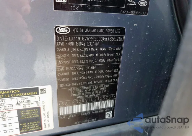 SALRG2RV1L2425287: 67490225