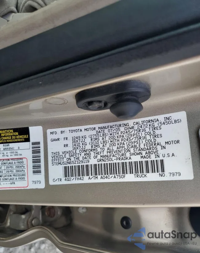 5TEMU52N65Z129119: 66962925