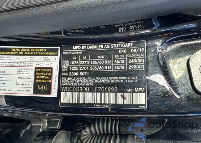 WDC0G8DB1LF706993: 68854675