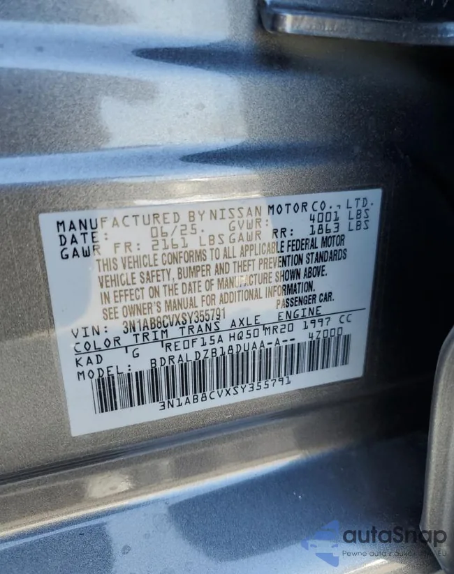 3N1AB8CVXSY355791: 69189675