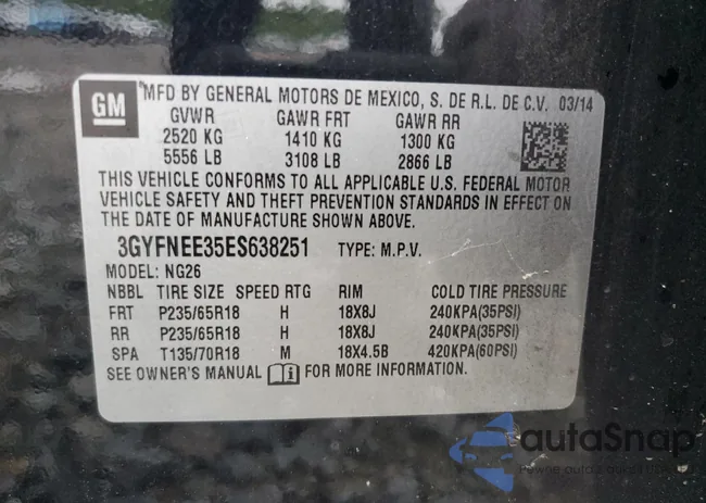 3GYFNEE35ES638251: 67114505