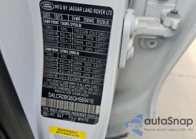 SALCR2BG6GH569416: 70754285