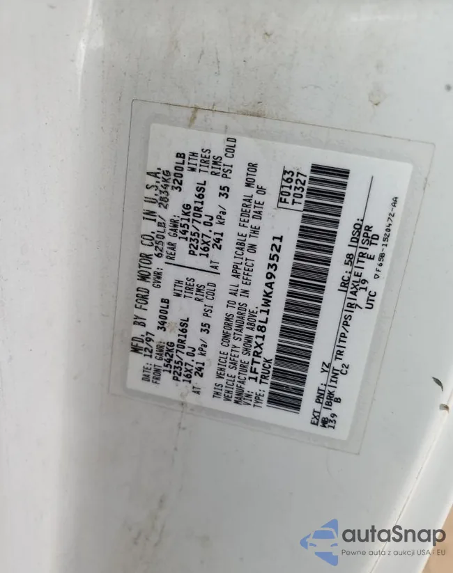 1FTRX18L1WKA93521: 70094145