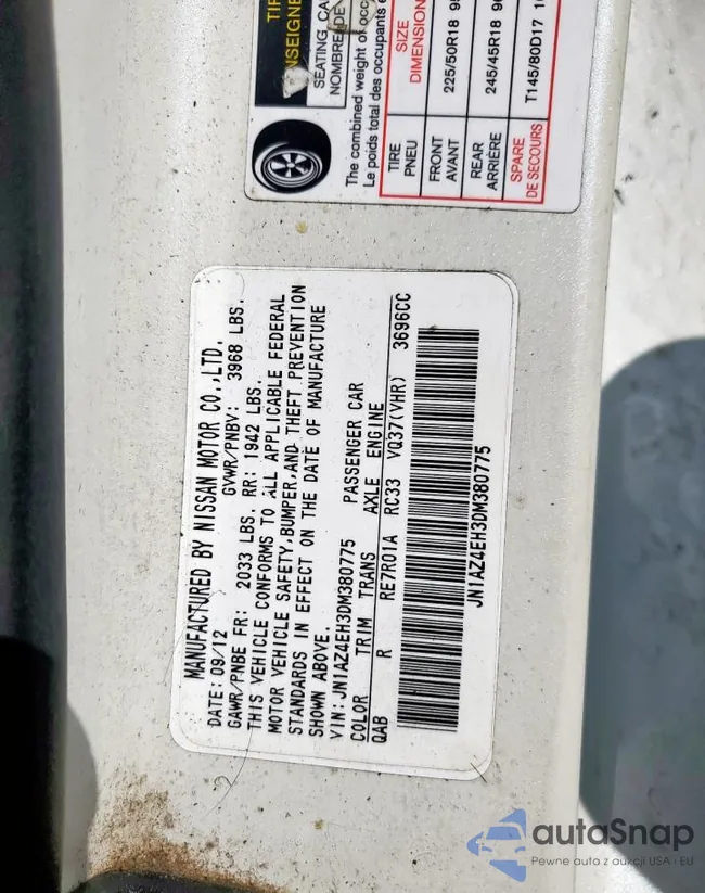 JN1AZ4EH3DM380775: 68280595