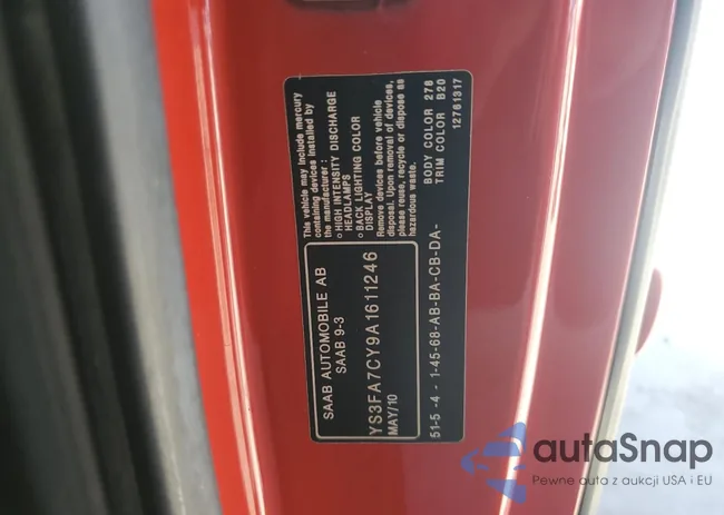 YS3FA7CY9A1611246: 70300875