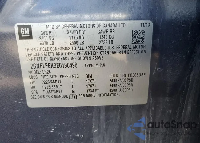 2GNFLFEK9E6198498: 69150685