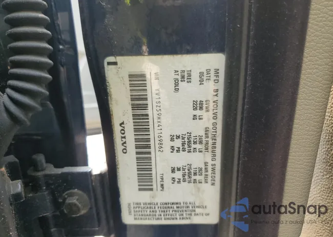 YV1SZ59HX41169862: 66990085