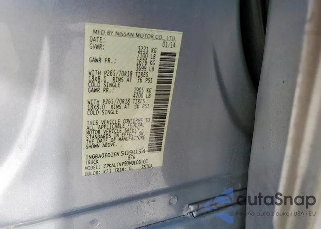 1N6BA0ED1EN509054: 68961935