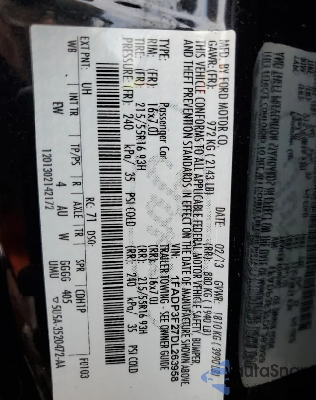 1FADP3F27DL263958: 68863075