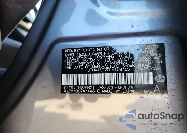 JTHAA1D20L5108465: 67421365