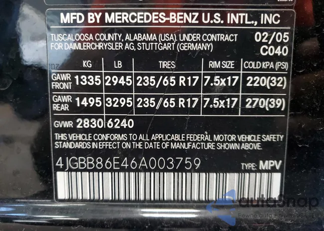 4JGBB86E46A003759: 70027495