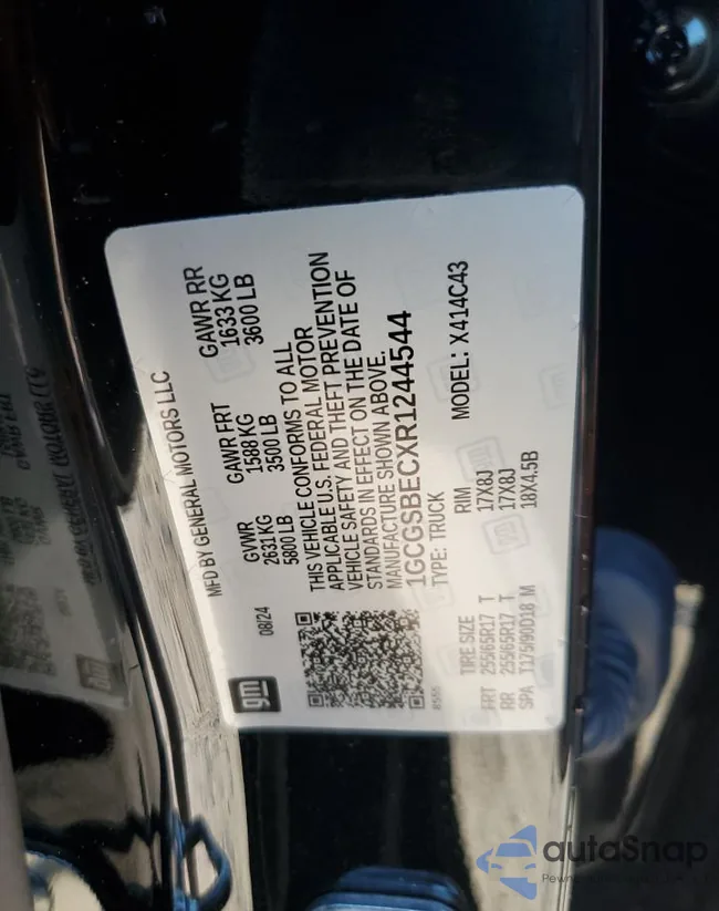 1GCGSBECXR1244544: 69044805