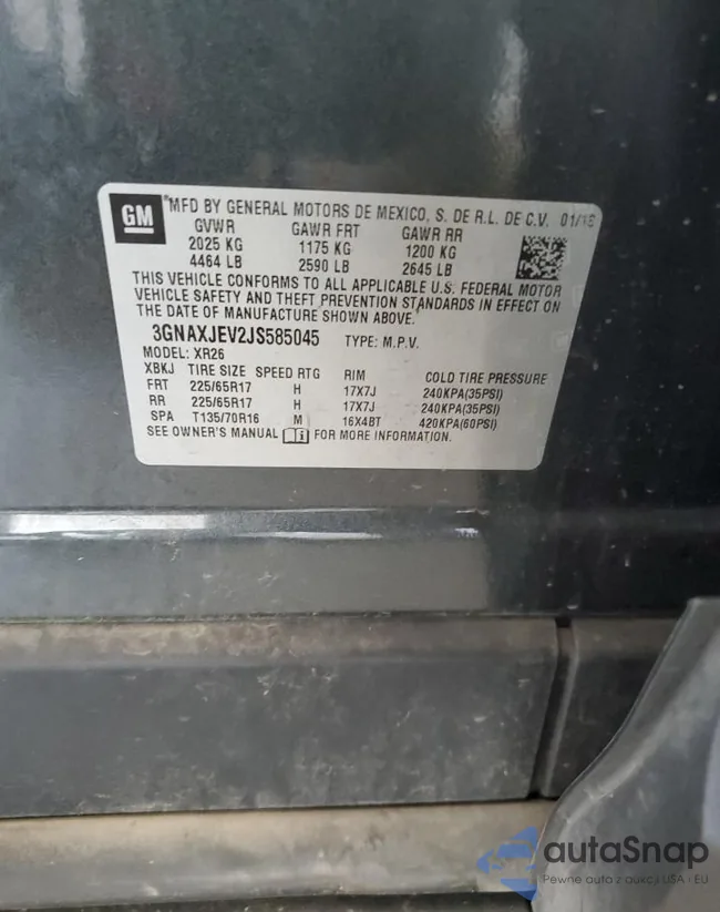 3GNAXJEV2JS585045: 69656315