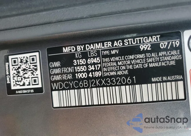 WDCYC6BJ2KX332061: 69607605